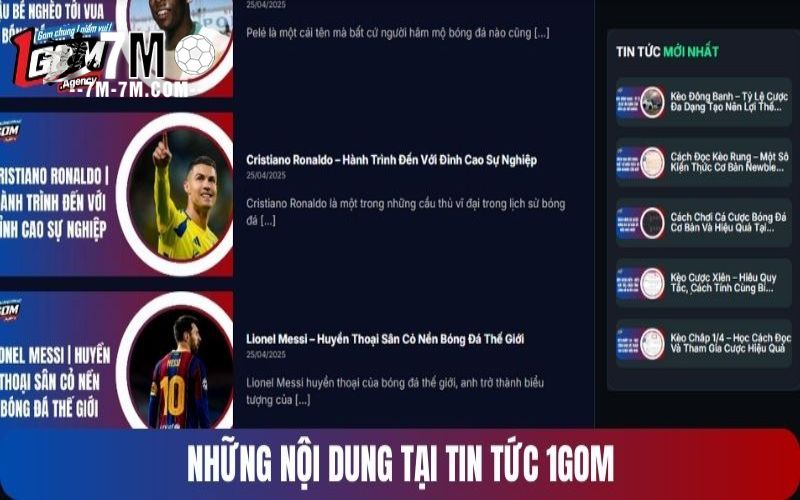 Các nội dung quan trọng được cập nhật tại trang tin tức 1GOM